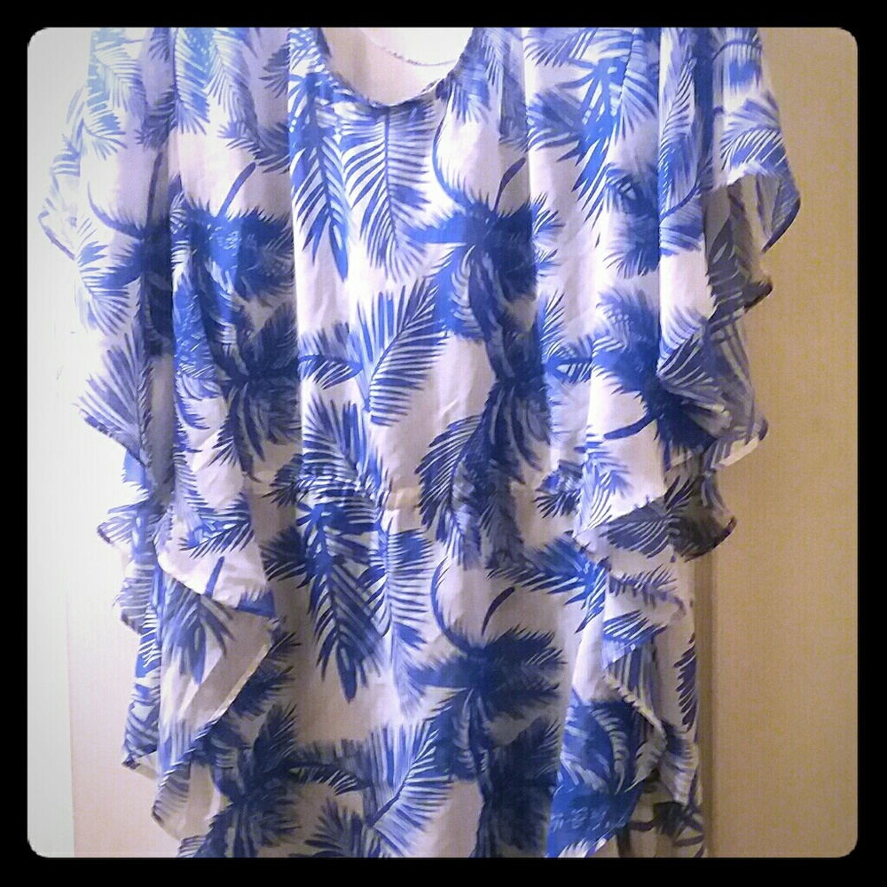 Bermuda blue chic blouse